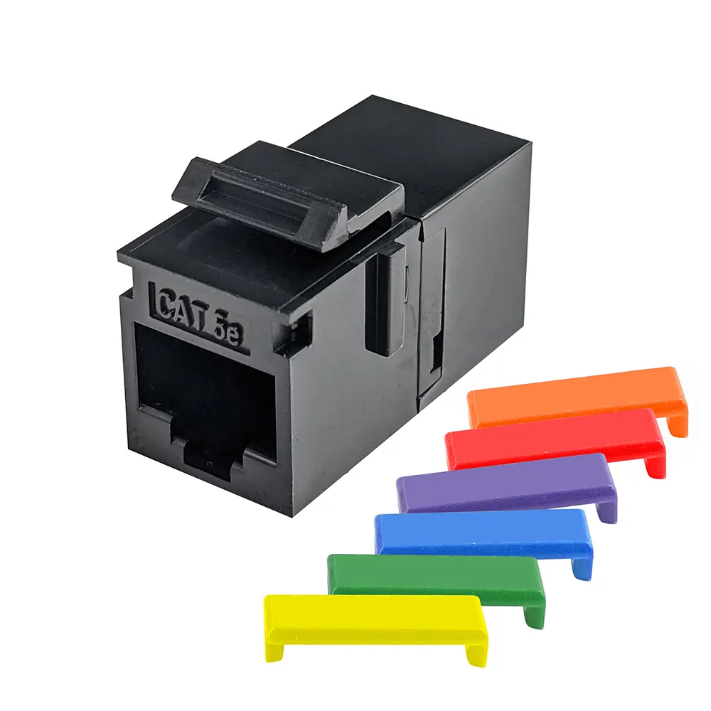 Simply45 Cat5e Keystone-kobler feed-thru sort 25 stk