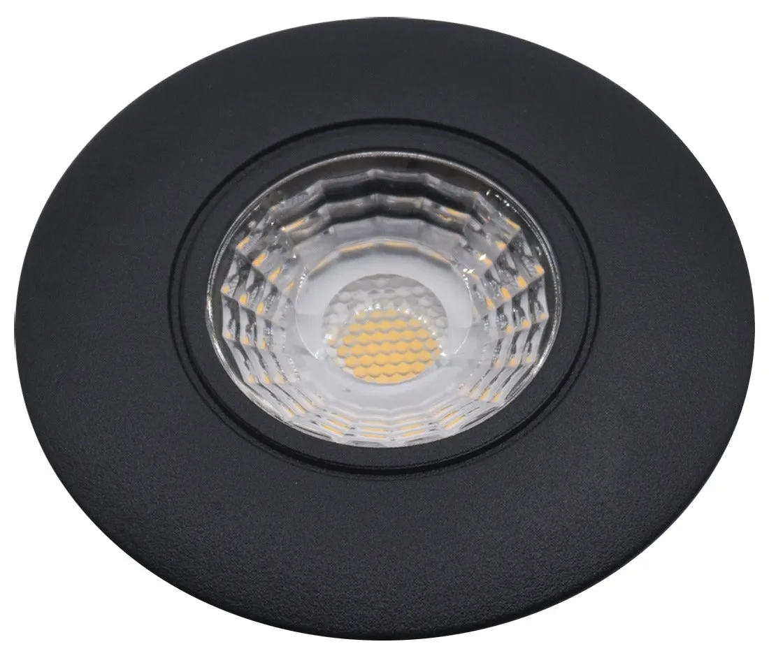 Easy 2-Place monteringsring Ø70 sort mat LED