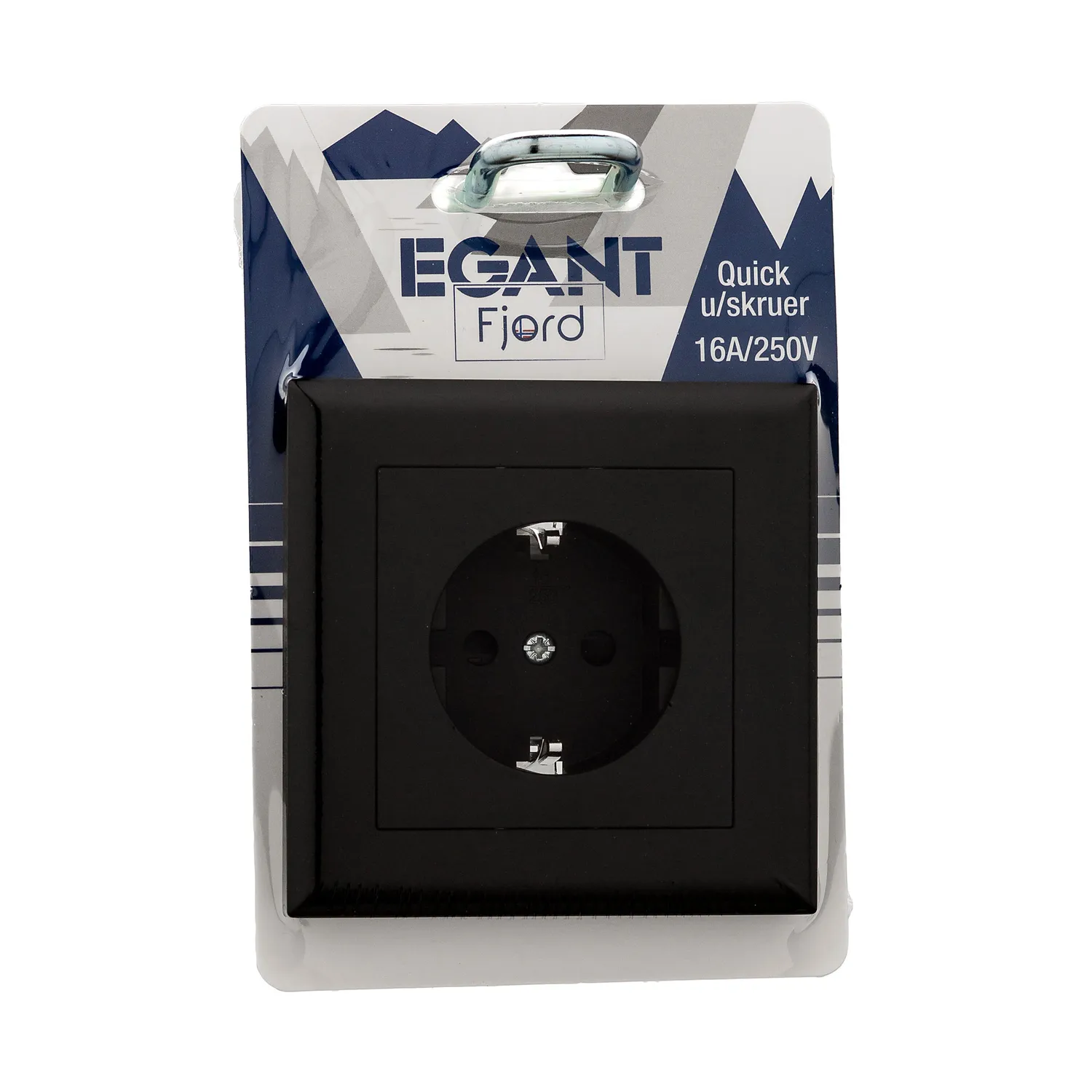 EGANT Fjord Single Socket indbygningsstikkontakt enkelt med jord