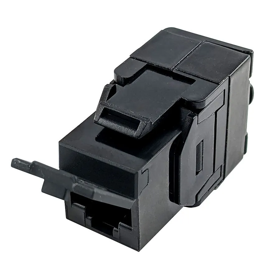 Simply45 Cat5e keystone jack sort 25 stk 180 grader