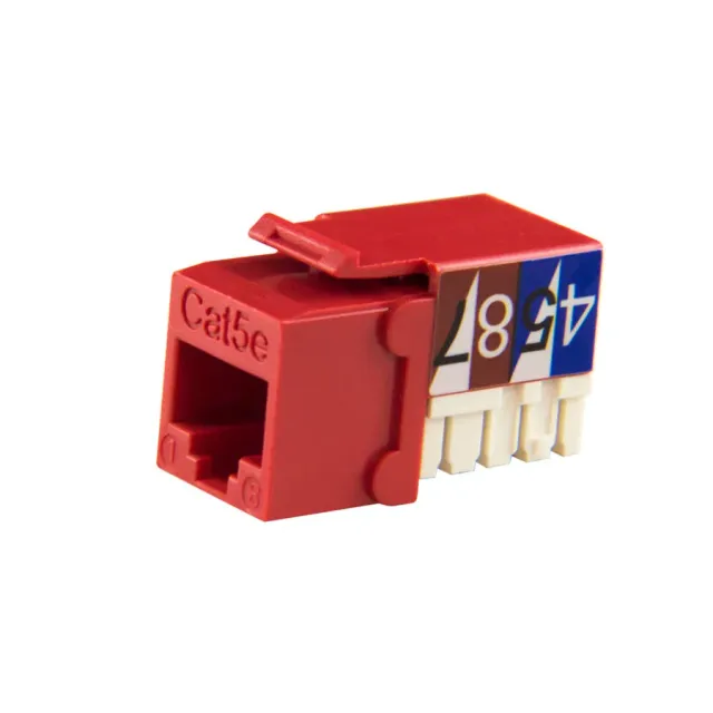 Simply45 101-RD Keystone Jack Cat5e rød 90°