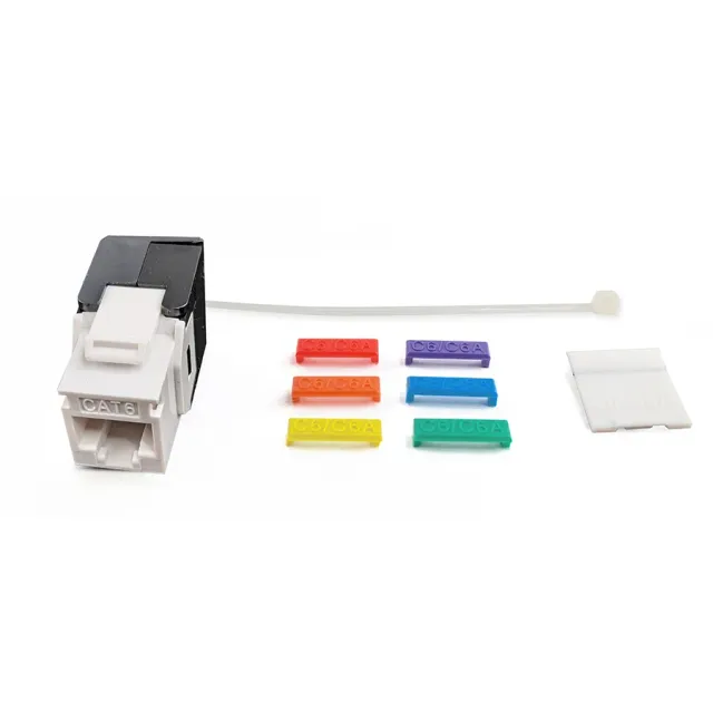 Simply45 KJ180U-CAT6/6A-WT keystone jack hvid 10G