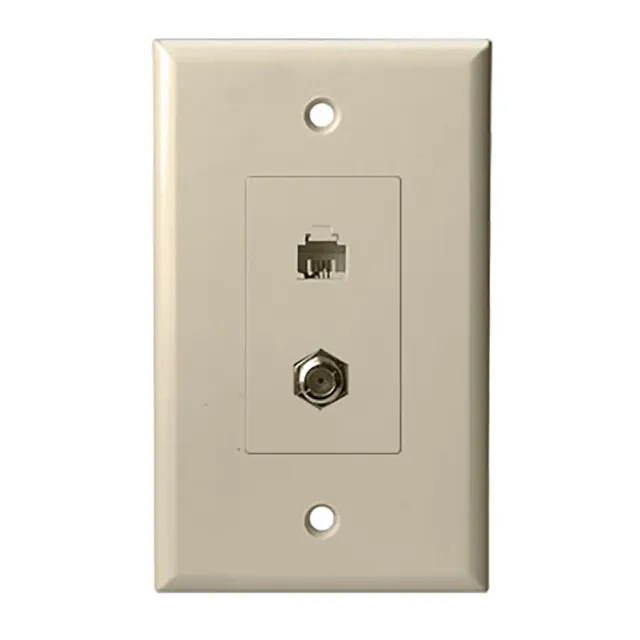 Simply45 240D-AL vægplade telefon+TV mandel 10-pak
