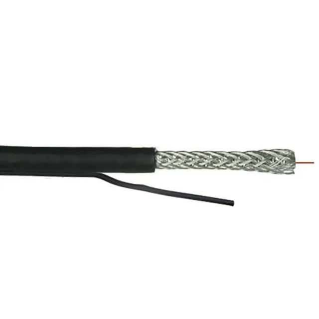 Simply45 RG6 koaksialkabel sort 500 ft messenger