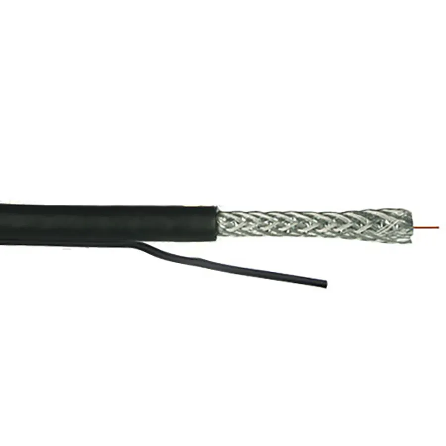 Simply45 RG6 koaksialkabel sort 500 ft messenger