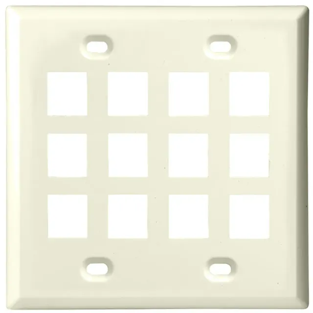 Simply45 2012-AL frontplade 12-port dobbelt almond 10 stk