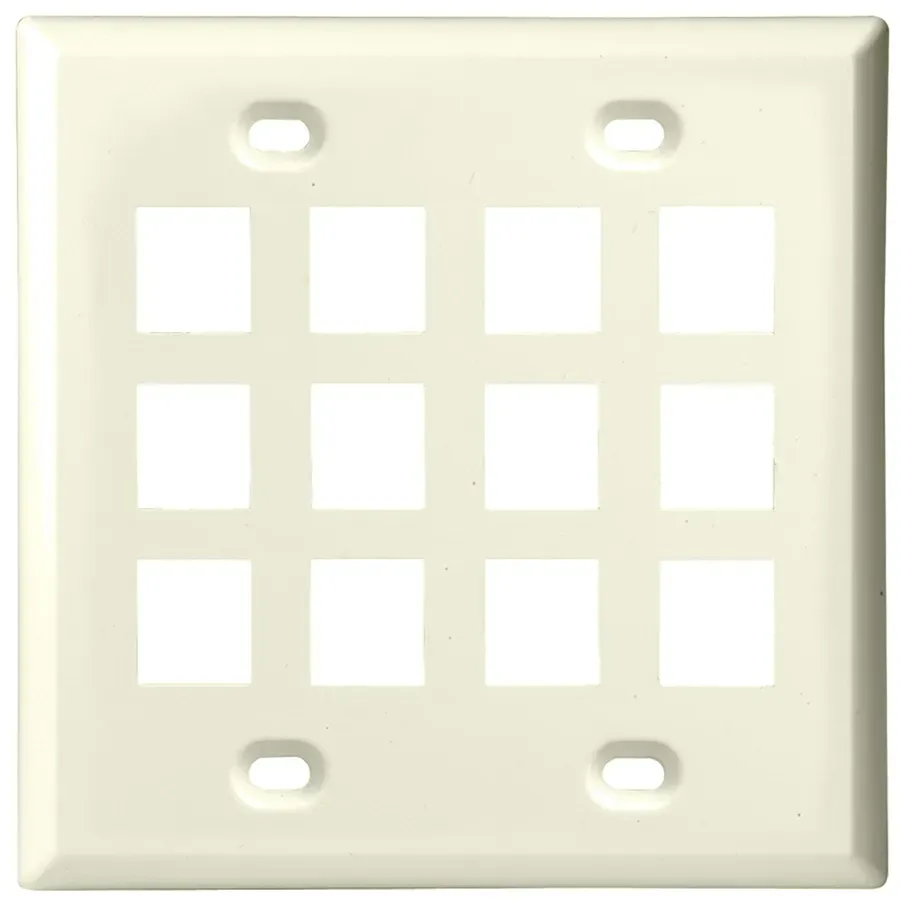 Simply45 2012-AL frontplade 12-port dobbelt almond 10 stk