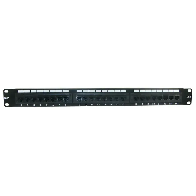 Simply45 324-6 patchpanel 24 port Cat6 1U sort