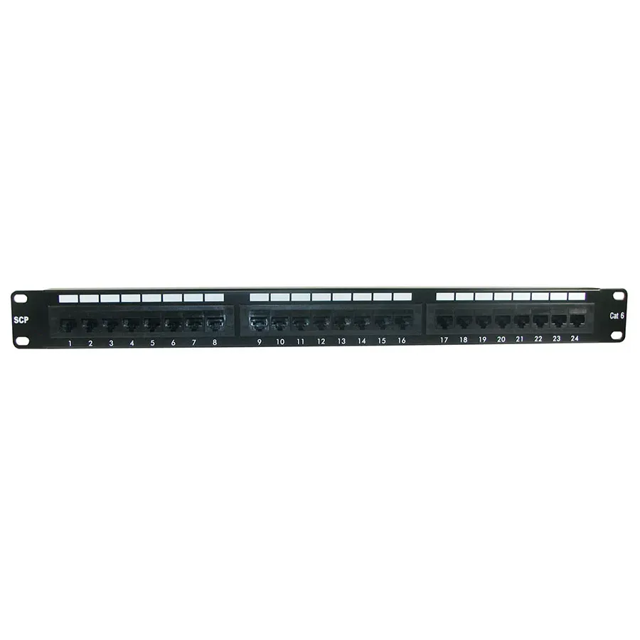Simply45 324-6 patchpanel 24 port Cat6 1U sort