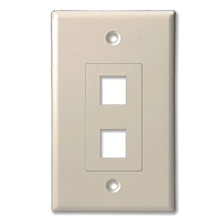 Simply45 202D-LA vægplade 2-port lys beige 10 stk