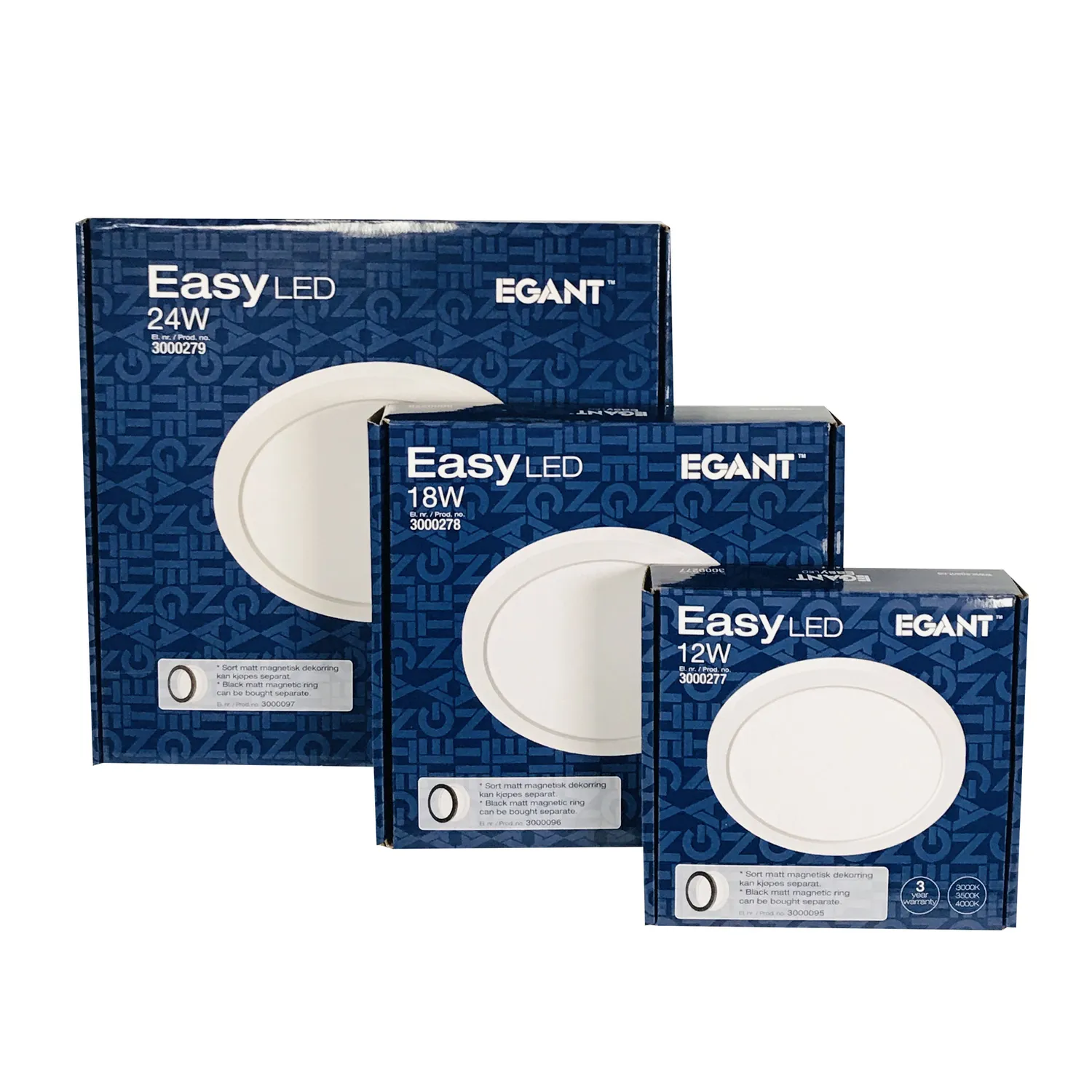 EGANT Easy LED rund loftpanel 12W hvid