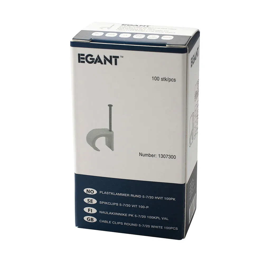 EGANT sømklammer 5-7 mm rund kabel