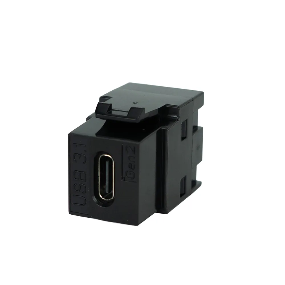 Simply45 USB-C keystone kobling sort 10-pak Gen2