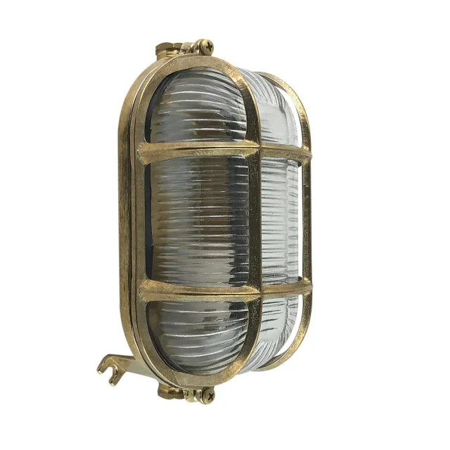 EL-Grossisten Andromeda 17 skotlampe messing oval IP64
