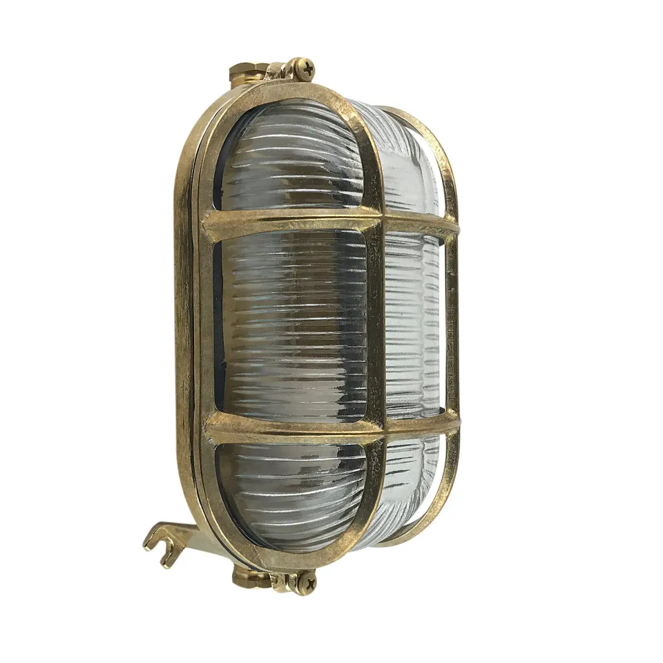 EL-Grossisten Andromeda 17 skotlampe messing oval IP64
