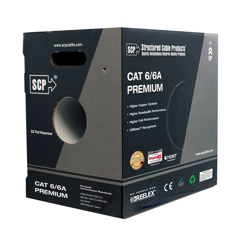 Simply45 CAT6A-PREM-LS-BK installationskabel 305m sort