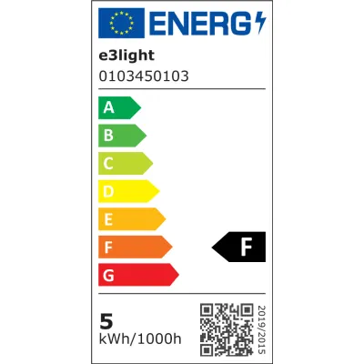 e3light LED pære A60 E27 470lm 2700K genbrugsplast