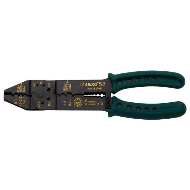 Abiko 52 krympetang 0,5-6 mm² uisolerede + klip
