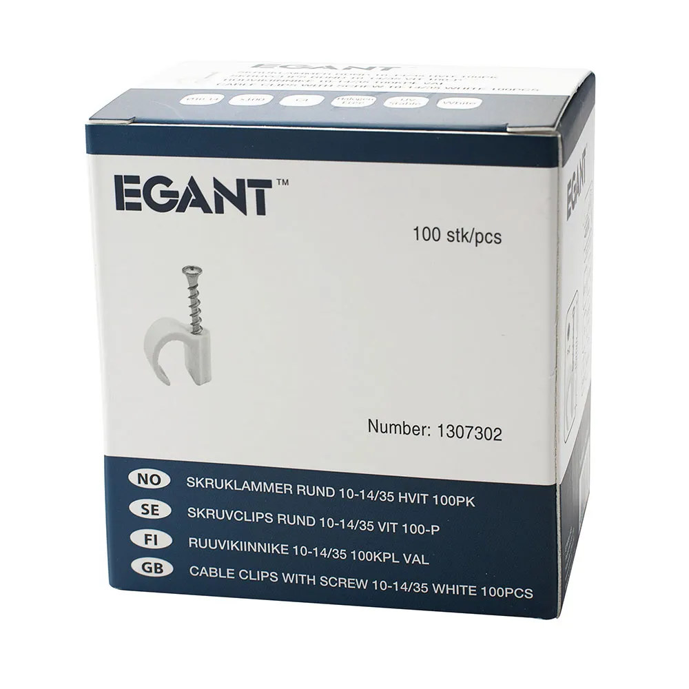 EGANT skrueclips 10-14 mm rund kabel