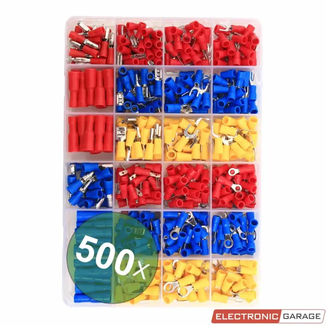 Electronic Garage kabelsko sæt 500 stk 0,5-2,5 mm² isoleret