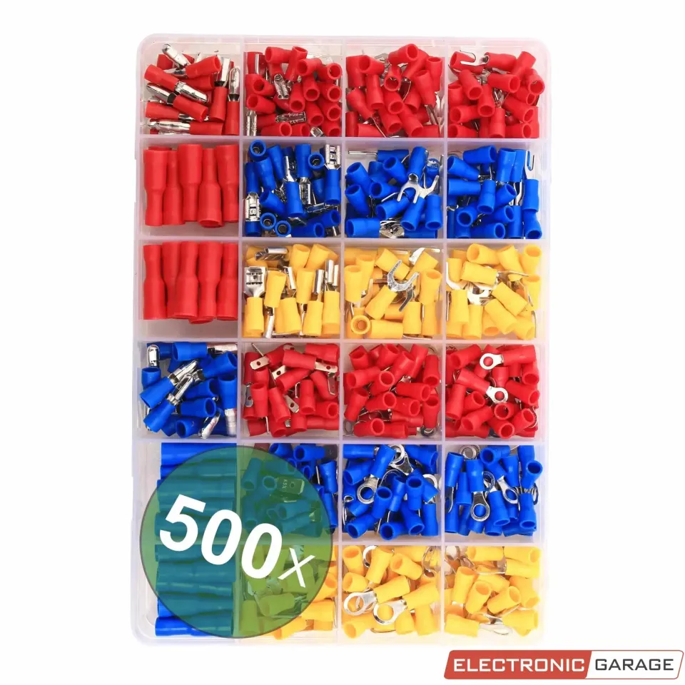 Electronic Garage kabelsko sæt 500 stk 0,5-2,5 mm² isoleret