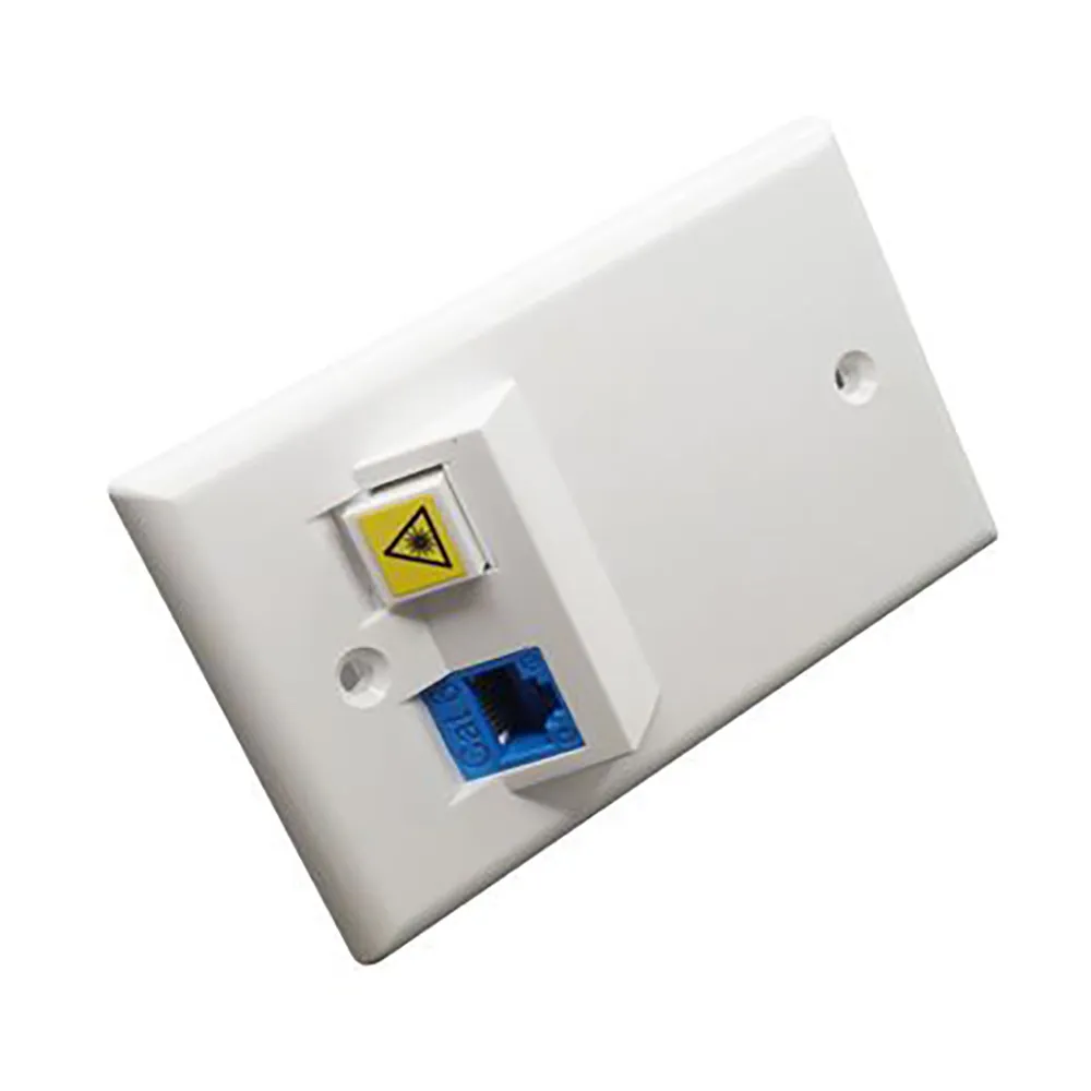 Simply45 202A-WT vægplade 2-port hvid vinklet
