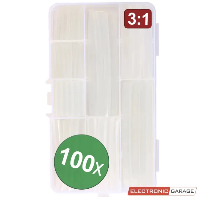 Electronic Garage EG 1810CA006 krympeslange 100 stk transparent med lim