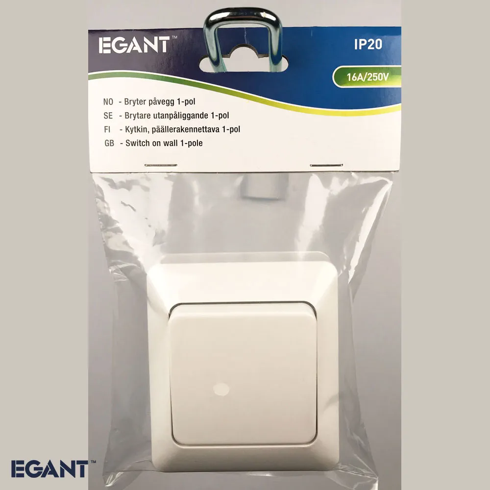 EGANT 1-polet vægafbryder påbyg
