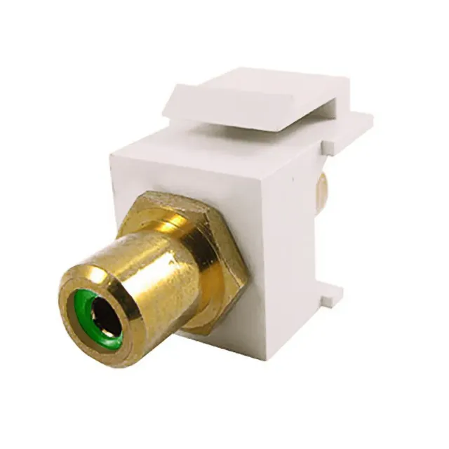 Simply45 243GN-WT RCA modul guld grøn/hvid 50 stk