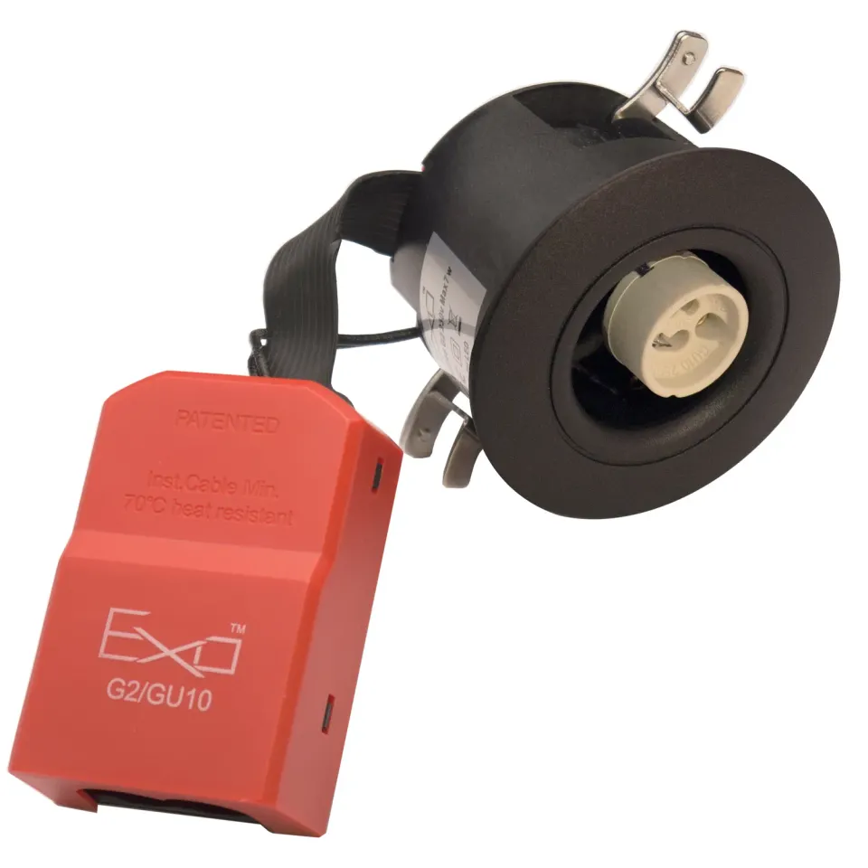 Daxtor EXO 66 G2 indbygningsspot sort GU10 Ø88