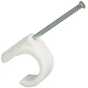 El-Grossisten Kabelclips Hvid Ø3-5mm 20mm 100 Stk Slagfast