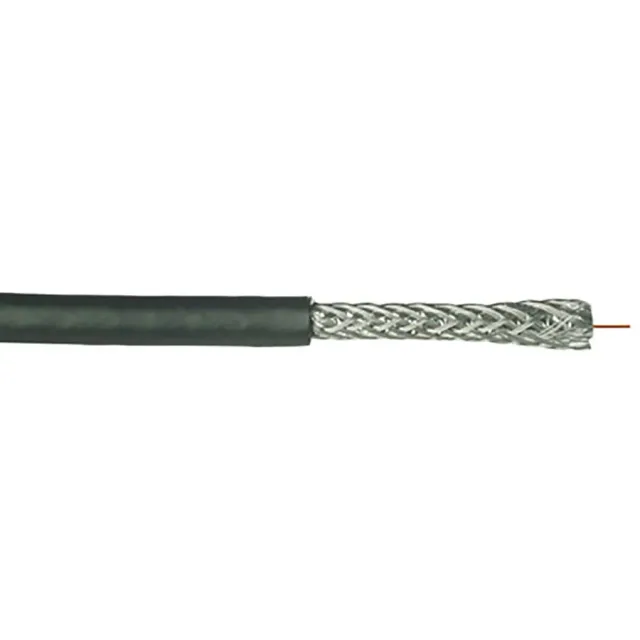 Simply45 RG6/UQ-BC-BK-5 koaksialkabel sort 152m quad shield