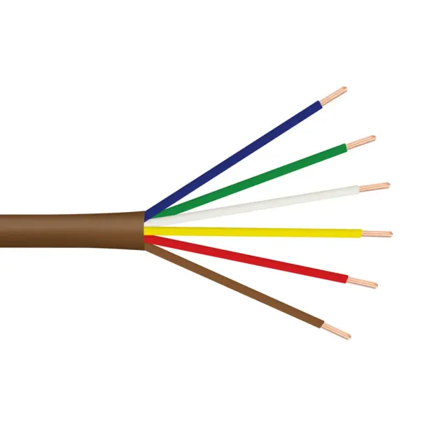Simply45 18/6T-500 termostatkabel 6-leder brun 152 m
