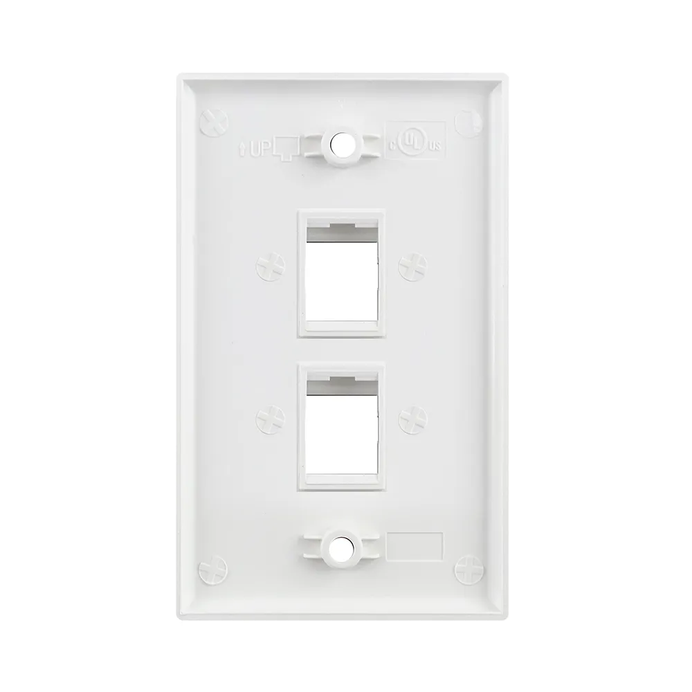 Simply45 S45-3202W vægplade 2-port hvid