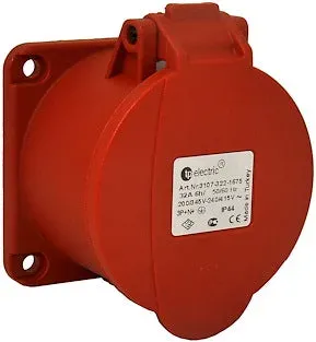 EL-Grossisten indbygningsudtag 16A 400V 3P+N+J IP44