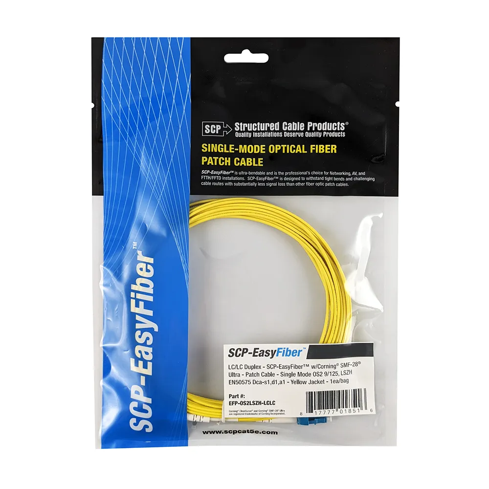 Simply45 EFP-OS2LSZH-LCLC-15M fiberkabel gul 15m