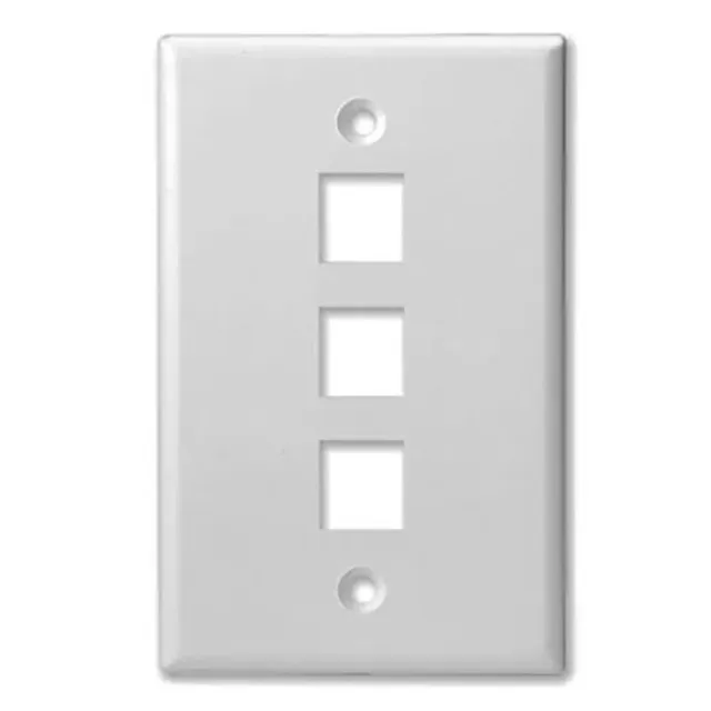 Simply45 303-WT frontplade 3-port keystone hvid 10-pak