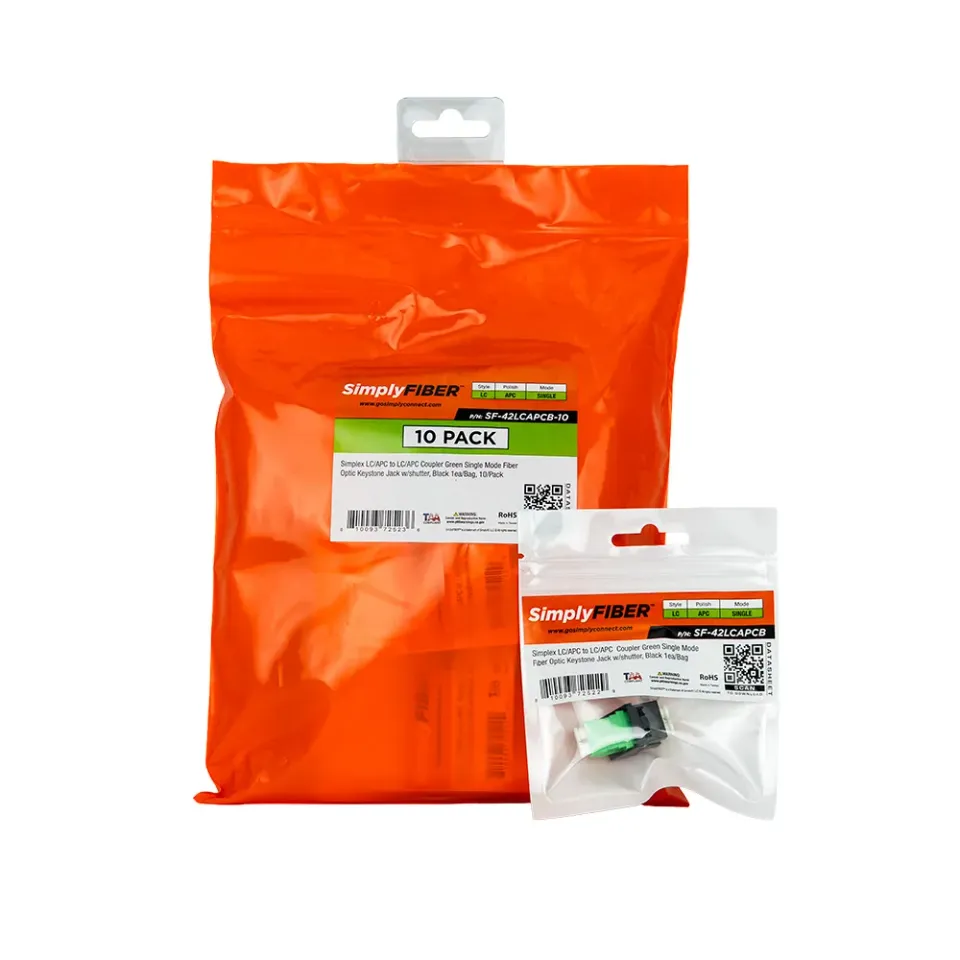 Simply45 LC/APC fiber keystone sort 10 stk single