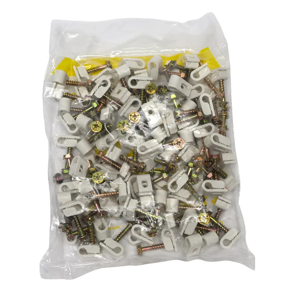 Simply45 G4WH kabelclips Cat5e skrueclips hvid 100 stk