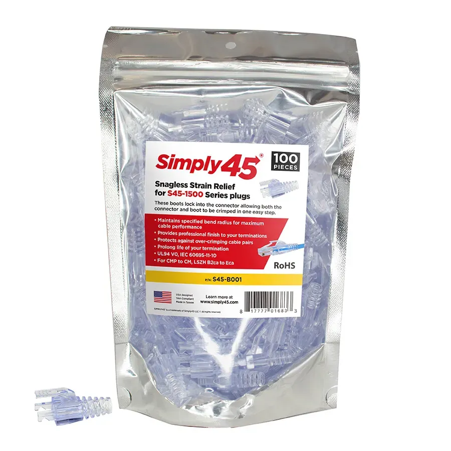 Simply45 S45-B001 RJ45 aflastning 100 stk Cat5e