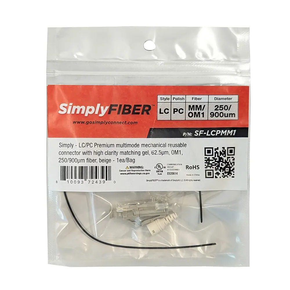 Simply45 LC/PC fiberstik multimode beige OM1