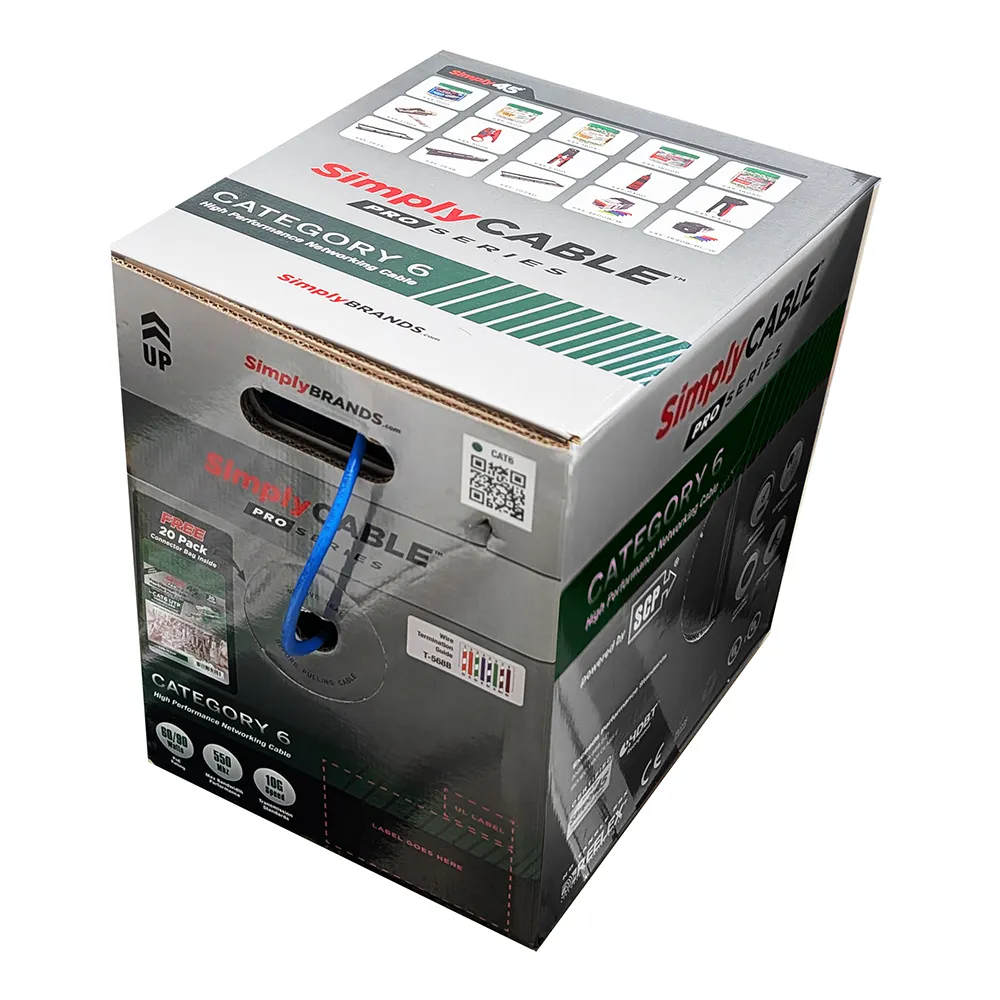 Simply45 Pro Series Cat6 installationskabel hvid 305 m