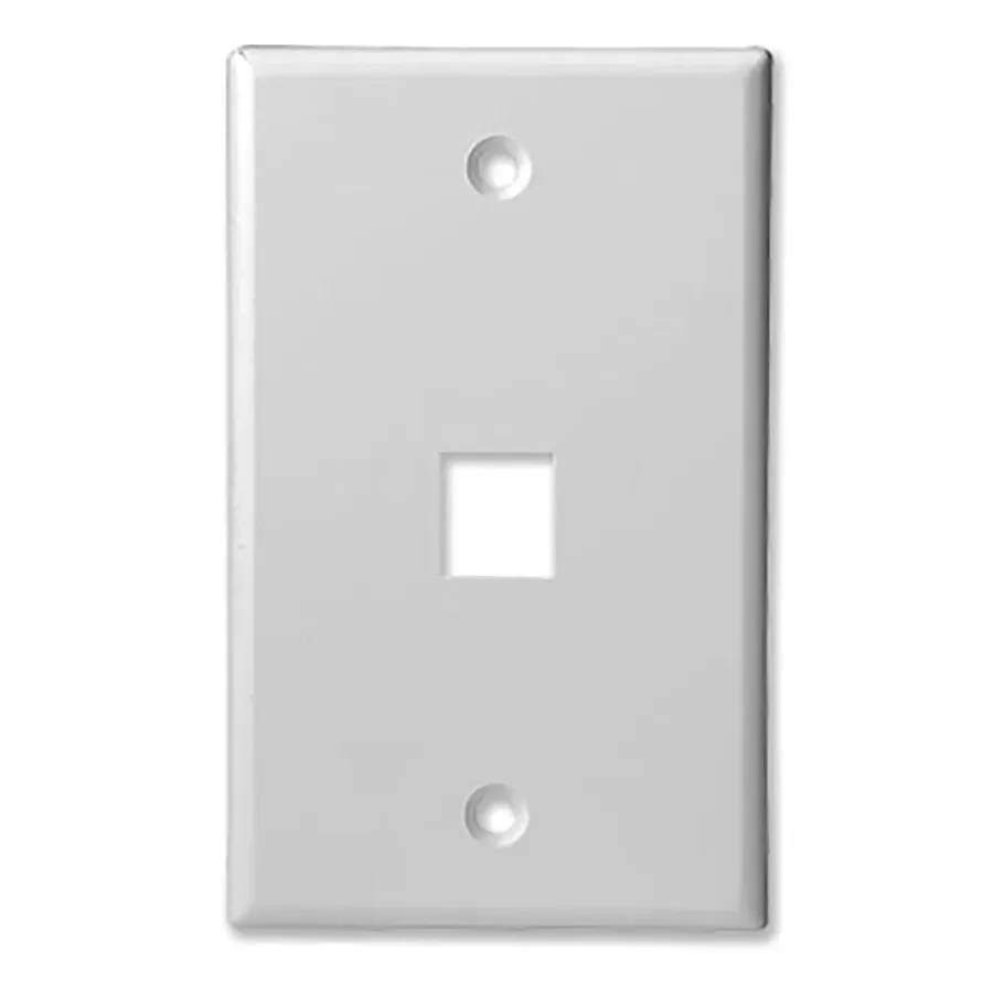 Simply45 201-WT-GF vægplade 1 port hvid 10 stk