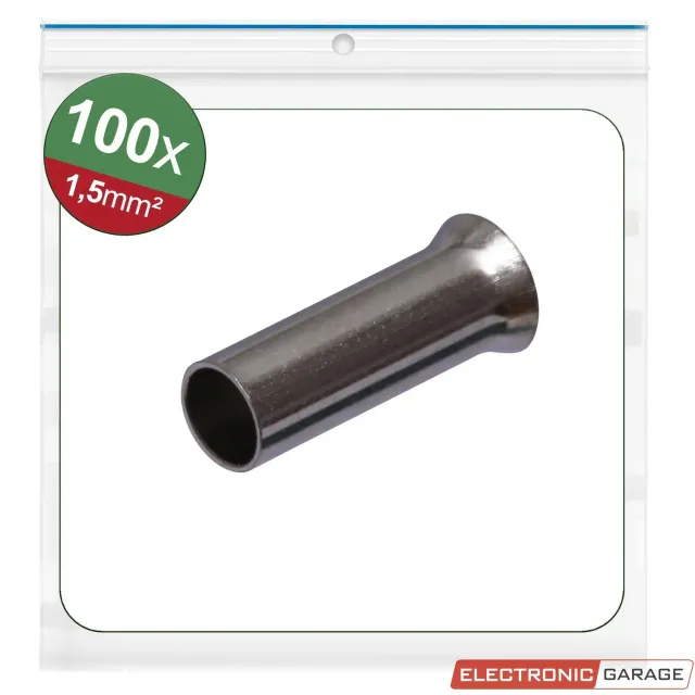 Electronic Garage EG22C476 terminalrør uisoleret 1,5 mm² 100 stk