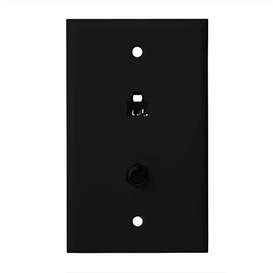 Simply45 240-BK vægplade sort telefon + antenne