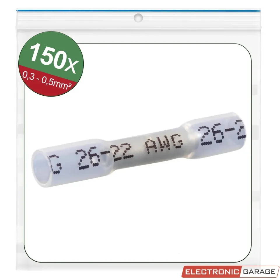 Electronic Garage EG22C469 stødmuffe 0,3-0,5 mm² hvid 150 stk