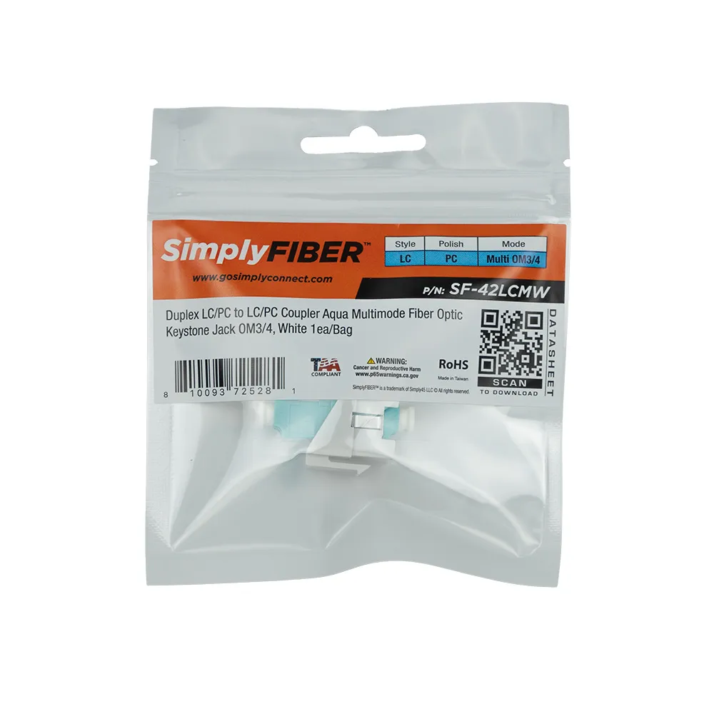 Simply45 LC fiber keystone aqua 10 stk multimode