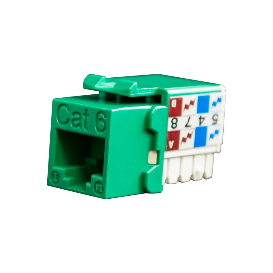 Simply45 CAT6 keystone jack grøn 90°