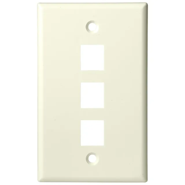 Simply45 203-AL vægudtag 3-port almond 10-pak