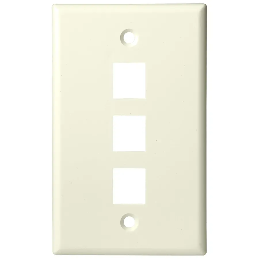 Simply45 203-AL vægudtag 3-port almond 10-pak